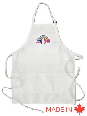 Kitchen Apron  white- 3 pockes  and neck adjustment - Manufacturer Tex-fab - 44-9255